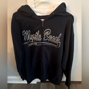 Myrtle Beach XL Hoodie Jacket Navy Blue - Preused